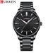 Men's Minimalist Stainless Steel Quartz Watch - Waterproof Round Dial Business Wristwatch With Alloy Strap Large Dial Watch_voghion.com