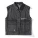 Herrenbekleidung, modische Jeansweste für Herren, modische lose Weste für Herren, ärmellose Cargojacke für Herren_voghion.com