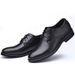 New High quality gentlemen's business casual leather formal shoes, pointed low top shoes_voghion.com