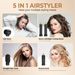 Asciugacapelli e styler per capelli 5 in 1, spazzola ad aria calda multifunzione, arricciacapelli ad asciugatura rapida, volumizzante_voghion.com