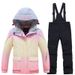 Conjunto de roupa de neve infantil impermeável para esqui de inverno, composto por jaqueta e calça - Roupa de snowboard isolada e à prova de vento, disponível em 7 cores vibrantes._voghion.com