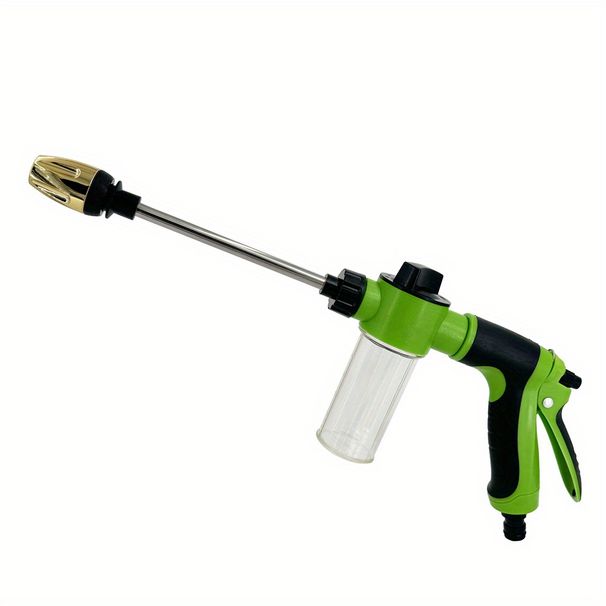 1pc Portable High-pressure Car Wash Gun Quick Connection Adapter - Multi-function Garden Hose Nozzle - Adjustable Thickening Rod Spray_voghion.com