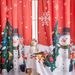 Christmas Print Curtains – Semi-Sheer Holiday Window Decor With Festive Snow Scene & Gift Patterns (140x220cm, Polyester, Ready-to-Hang)_voghion.com