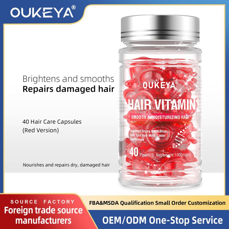 OUKEYA Hair Care Capsules - Portable Leave-In Hair Oil With Fragrance, Smooth & Shine, Anti-Frizz, Travel-Friendly, For All Hair Types_voghion.com