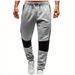 Men's Clothing Casual Jogger Pants With Zippered Pockets - Slim Fit Stretch Polyester Comfortable For Sports Daily Wear ( Light Gray, Black)_voghion.com