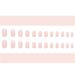 24 Stück pro Karton rosa französische künstliche Nägel Temperament weiße Verschleißnägel in europäischen quadratischen Nägeln einfacher Stil wasserdicht abnehmbar_voghion.com