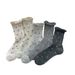 Summer Stacking Socks Thin Women's Summer Long Tube Ballet Crimped Mesh Gray New Bow Medium Tube Miu Series_voghion.com