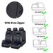 AUTO PLUS Sporty Carbon Leather Universal Car Seat Cover With Zipper Design Fit For Suvs, , Sedans, Trucks Airbag_voghion.com