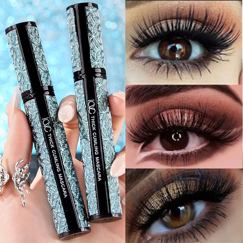 Mascara Makeup ICVC Mascara Wasserdicht Dick Curling Lang Nicht Leicht Zu Verschmieren Mascara_voghion.com