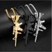 New Enthusiast Accessories Military Fashion Titanium Steel Submachine Gun Pendant Necklace Men's Chain Decoration_voghion.com
