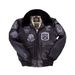 Chaqueta bomber para hombre con forro de borrego: estilo aviador clásico con cuello de piel sintética, poliéster negro, tallas S-5XL para un estilo urbano sofisticado._voghion.com