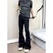 Men's Clothing Ro Style Ribbon Stretch Pants High Street Cleanfit Flared Stacked Feeling Mopping Denim Trousers Men's Trend_voghion.com