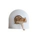 Thermoformed Plastic Large Size With Lid Easy-to-Clean Cat Litter Box Round Pet Toilet Set_voghion.com