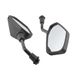 Universal Motorcycle Rearview Mirror, Black Square Anti-Shock Motocross Bike Mirror, Durable PP Shell With PU Frame, Easy Installation For Off-Road_voghion.com