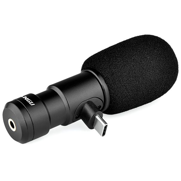 Microfono di registrazione audio wireless Lavalier MIC06-C YELANGU per reporter, telefono cellulare, telecamera, video_voghion.com