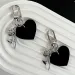 French Bowknot Keychain Black Love Rose Phone Chain Headphone Case Pendant Camera Charms Bag Decor Car Keyring_voghion.com