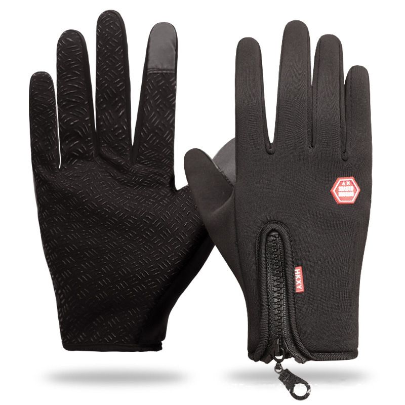 Winter Warm Men's Gloves Women Touchscreen Outdoor Sport Fishing Splash-proof Skiing Cycling Snowboard Nonslip Zipper Gloves_voghion.com