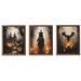 Halloween Ghost Bat Night Scene Witch Pumpkin Party Art Canvas Poster Set Decoration Core_voghion.com