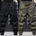 Spring And Autumn, Trendy Loose Leg Tie Solid Color Workwear For Men, American Casual Pants_voghion.com