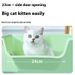 Grande scatola ispessita e di grande capacità, toilette aperta, forniture per animali domestici, lettiera per gatti_voghion.com