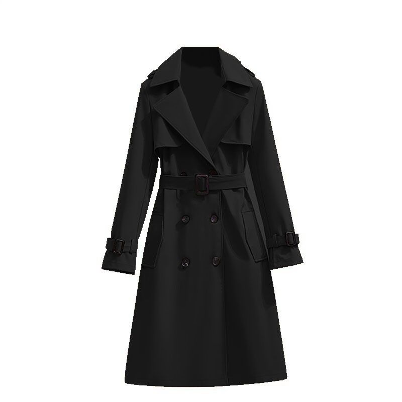 Eleganter Trenchcoat für Damen mit langen Ärmeln – Slim Fit, zweireihiger, lässiger Windbreaker mit Taschen in 12 Farben (S-3XL) _voghion.com