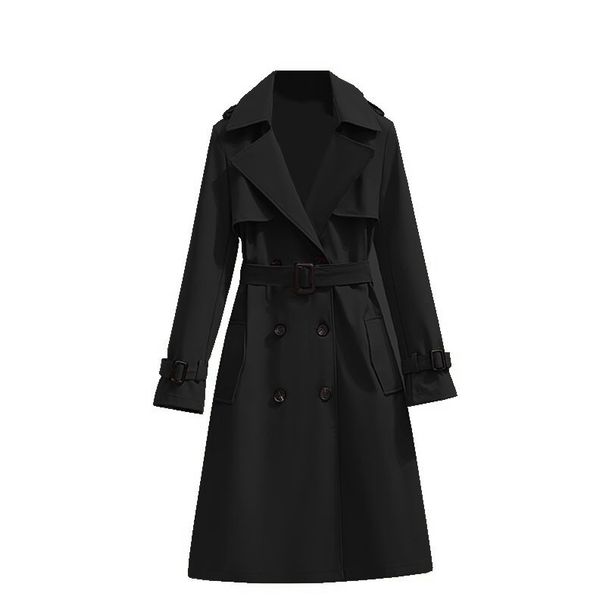 Eleganter Trenchcoat für Damen mit langen Ärmeln – Slim Fit, zweireihiger, lässiger Windbreaker mit Taschen in 12 Farben (S-3XL) _voghion.com