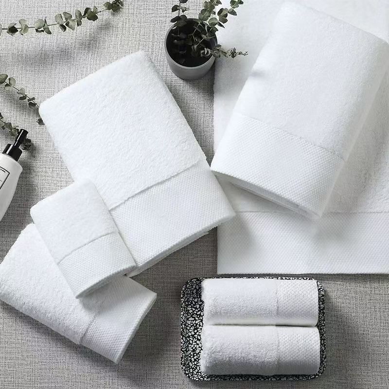 Luxury Cotton Towel Set – Hotel-Grade Platinum Satin & Plain Weave – Super Absorbent Bath, Hand & Face Towels (500g-800g)​_voghion.com