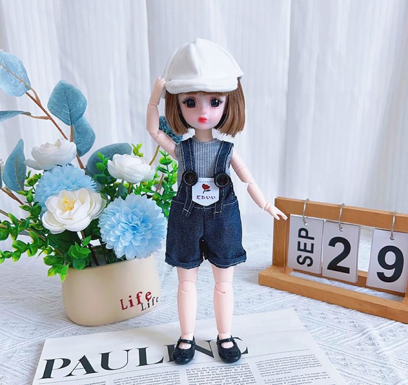 High Value 30cm Doll Whole Set Naked Baby 6 Points Bjd Dress Up Baby Clothes Girl Play House Children's Birthday Gift_voghion.com