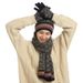 Winter Warm Suit Acrylic Knitted Wool Hat Scarf Three-piece Set_voghion.com