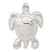 Sterling Silver Polished & Textured Turtle Chain Slide Pendant_voghion.com