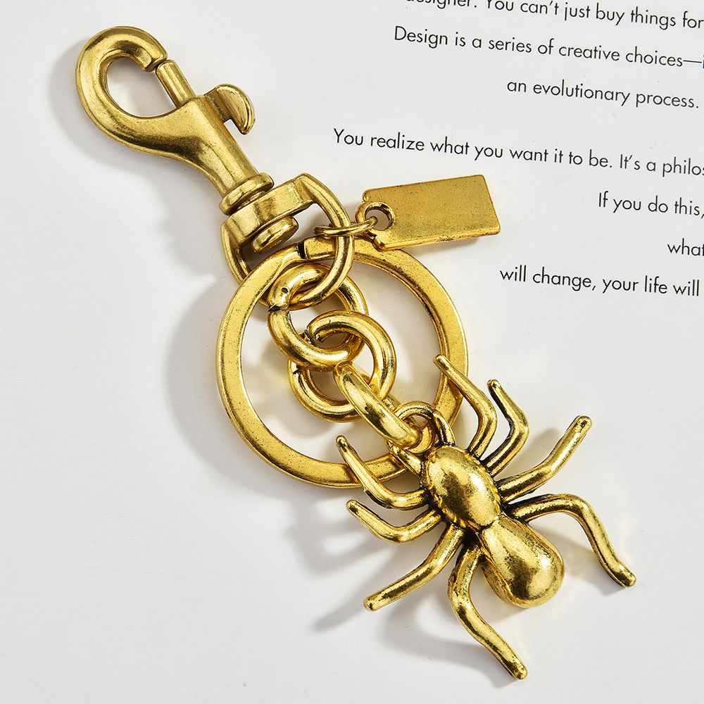 Nuovo portachiavi personalizzato in metallo con decorazione a forma di ragno in 3 colori, accessori per borse, ciondolo_voghion.com