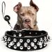 Pet Circle Bullet Stud Rivet Collar Leash Punk Dog Neck Ring_voghion.com