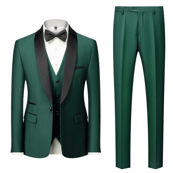 Herretøj Nye Grooms Mænd Mænd Bryllupsdragter Sjal Lapel Groom Tuxedos_voghion.com