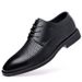 Suitable For All Seasons Genuine Leather Lace-Up Men's Business Formal Low Top Korean Style Performance Wedding Shoes_voghion.com