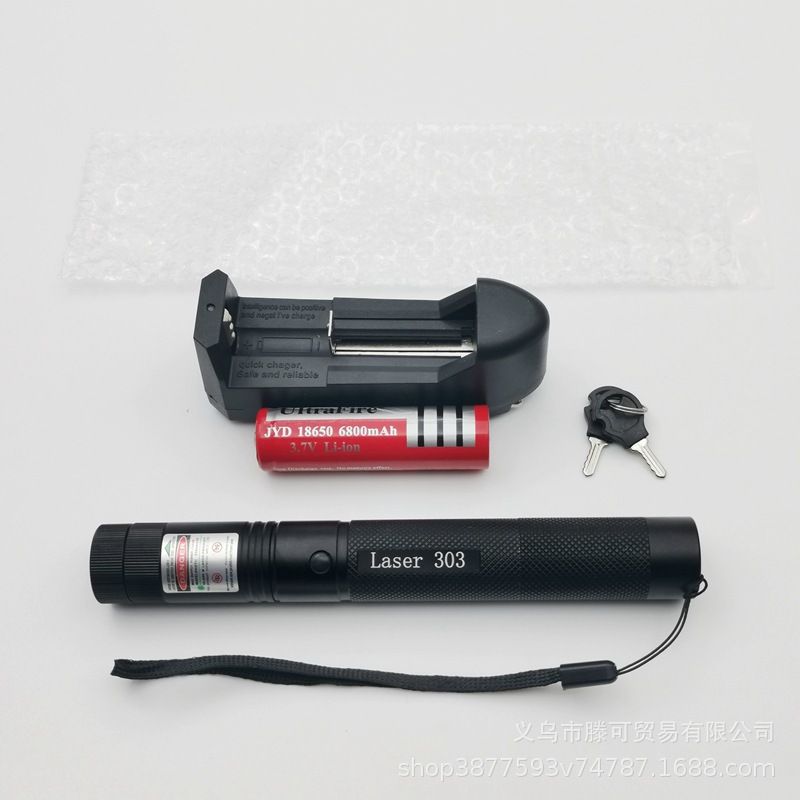 303 High-Power Green Laser Flashlight – USB Rechargeable, 500m+ Range, Adjustable Focus, Starry Sky Effect For Teaching, Outdoor & Astronomy_voghion.com