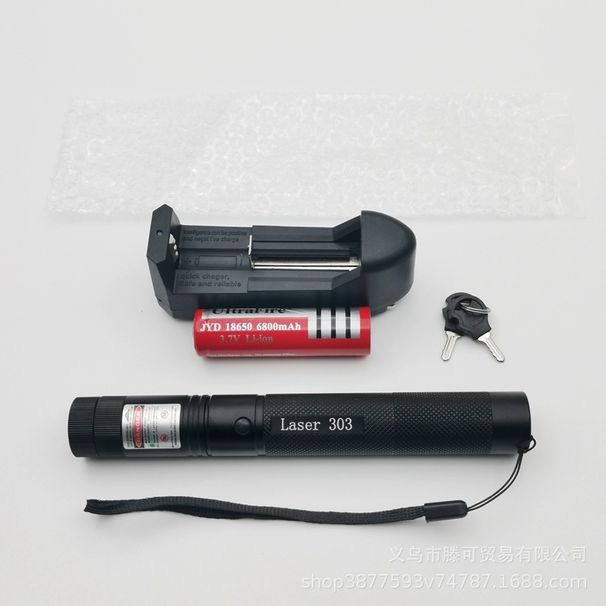 303 High-Power Green Laser Flashlight – USB Rechargeable, 500m+ Range, Adjustable Focus, Starry Sky Effect For Teaching, Outdoor & Astronomy_voghion.com