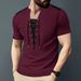 Men's Clothing Cardigan Drawstring Round Neck Sports Polo Shirt_voghion.com