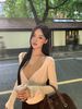 Knitted For Women Korean Style Early Autumn Outfit Top Two-Piece Atmosphere Design Sexy Slim Fit_voghion.com