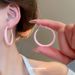 Silver Needle Smooth Round Plain Circle Temperament, Dopamine Earrings For Women With A Niche High-end Accessory_voghion.com