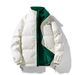 2025 New Winter Stand Collar PU Leather Men's Trendy Brand White Duck Down Puffer Jacket Couple Coat_voghion.com