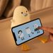 LED Night Lamp Cute Duck Cartoon Silicone Sleeping light USB Rechargeable Touch Sensor Timing Bedroom Bedside Lamp For Kid Gift_voghion.com