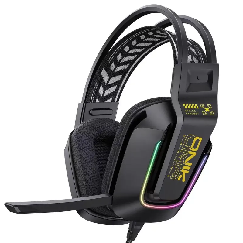 ONIKUMA X13 Gaming-Headset Mit Mikrofon, RGB-Leuchten, Kabelgebundenes Over-Ear-Headset Für PC, Laptop, Spiele Und Musik_voghion.com