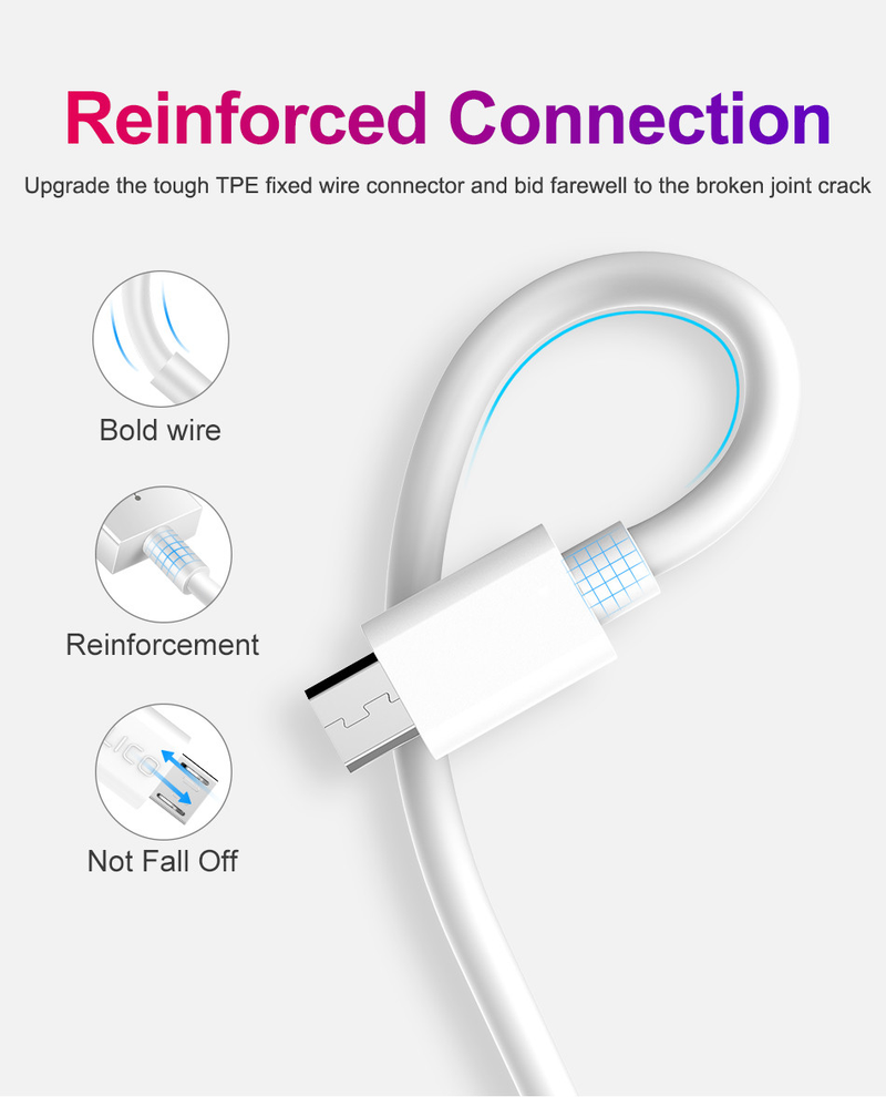 USB-Kabel Micro 5A Schnelllade-USB-Synchron-Datentelefon-Adapter Ladekabel geeignet für Samsung, Xiaomi, Sony,_voghion.com