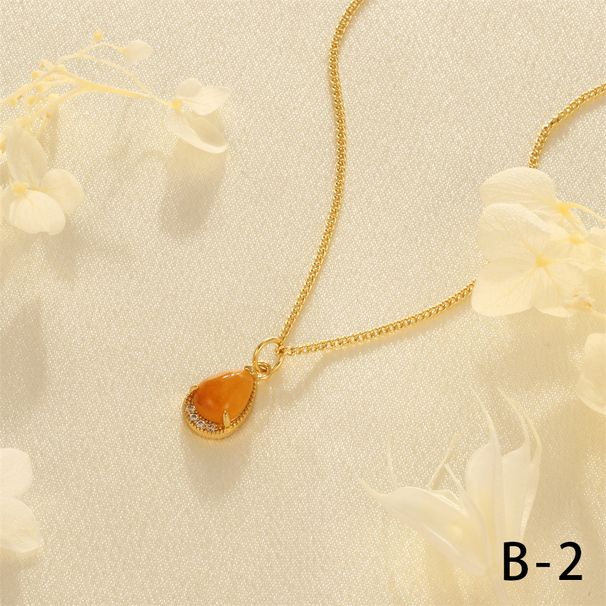 Nuova collana con ciondolo a forma di cuore micro intarsiato per donna, catena cubana sottile placcata in oro e rame alla moda_voghion.com