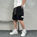 men's Quick-drying summer multi-pocket thin solid color simple loose cargo shorts men's five-point casual trendy brand sweatpants_voghion.com