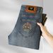 Jeans haut de gamme, produits européens, pantalons pour homme, broderies tendance printemps-été, pantalon slim droit en denim léger et extensible_voghion.com
