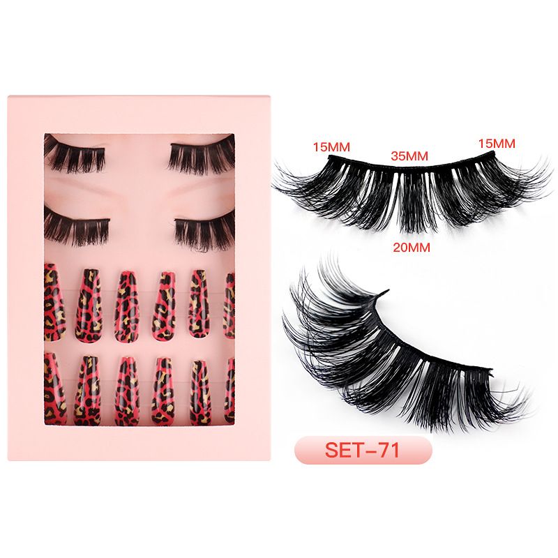 Ciglia finte spesse naturali stereo 8D con peli di visone ad alta imitazione, perfette per unghie finte_voghion.com