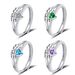 Love Diamond Rotating Ring Women's Double Line Personality Smart Anxiety Decompression Ring_voghion.com