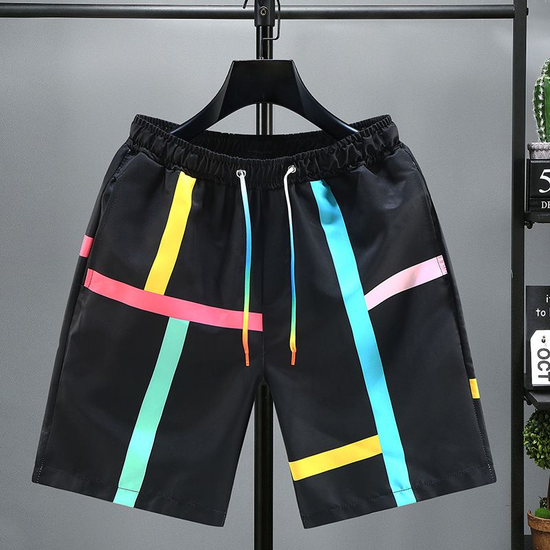 Fat Plus Size Fett sommar Löst sittande shorts för män Trendiga och fashionabla Half Beach Pants Casual Middle Byxor_voghion.com