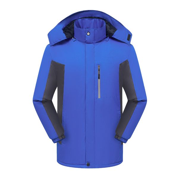 Printed Fleece-Lined Waterproof Winter Cotton Jacket For Men, Factory Uniform, Thickened And Warm_voghion.com